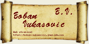 Boban Vukasović vizit kartica